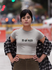 Crop Top with "Bomb" Print