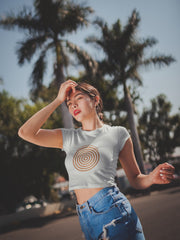 Crop Top with "Stillness In Motion" Print