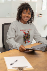 Unisex Relaxed Fit sweatshirt with "King-Queen" Print