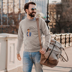 Regular Fit Unisex Sweatshirt with "Couples-Chat" Print