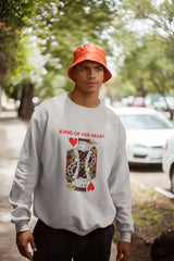 Unisex Relaxed Fit sweatshirt with "King-Queen" Print