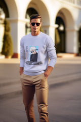 Regular Fit Unisex Sweatshirt with "Goju" Print