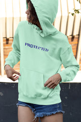 Regular Fit Unisex hoddie with "Protected-Protector" Print
