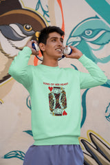 Unisex Relaxed Fit sweatshirt with "King-Queen" Print