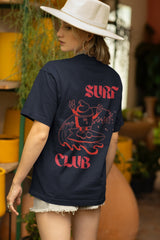 Unisex Relaxed Fit T-Shirt with "Surf Club" Print