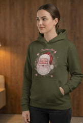 Regular Fit Unisex hoddie with "Santa Illustration" Print