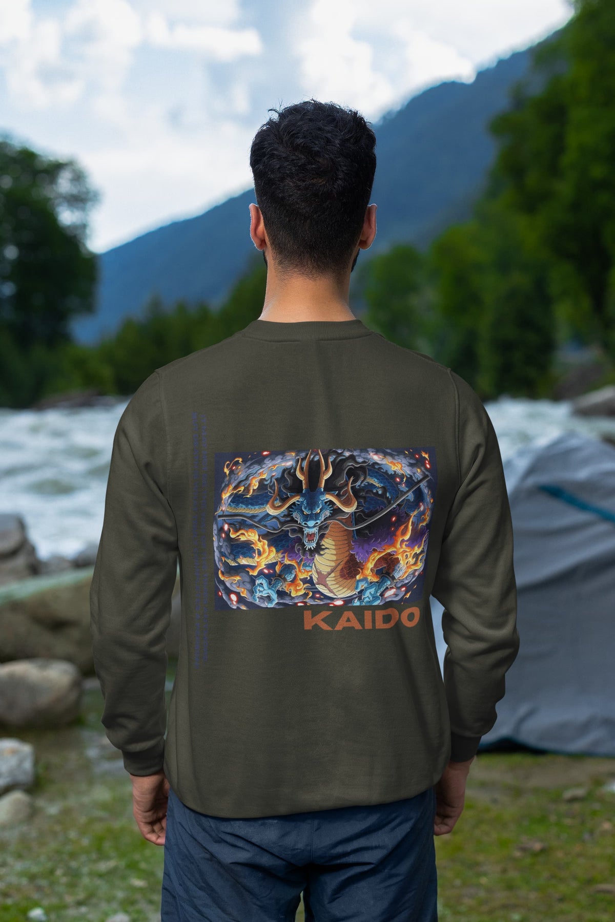 Regular Fit Unisex Sweatshirt with "Yonko" Print