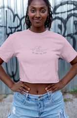 Crop Top with "Go With The Flow" Print