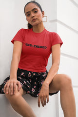 Crop Top with "Unbothered" Print