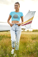 Crop Top with "Stillness In Motion" Print