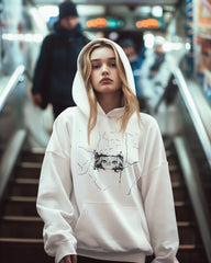 Regular Fit Unisex hoddie with "Eye Illustration" Print