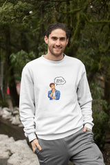 Regular Fit Unisex Sweatshirt with "Couples-Chat" Print