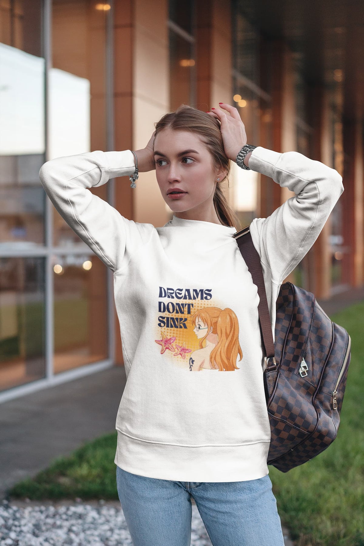 Regular Fit Unisex Sweatshirt with "Nami" Print